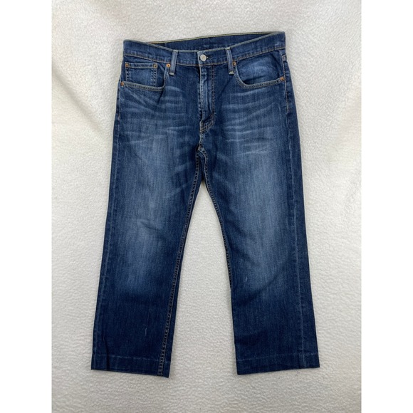 Levi's 559 Men's Dark Wash Relaxed Straight Jeans Size 33×32 - Picture 1 of 11